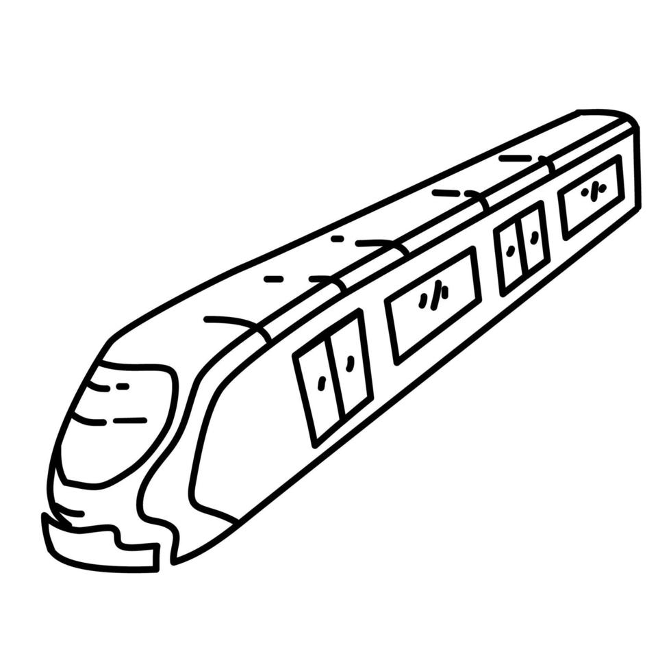 icono de metro. Doodle dibujado a mano o estilo de icono de contorno vector