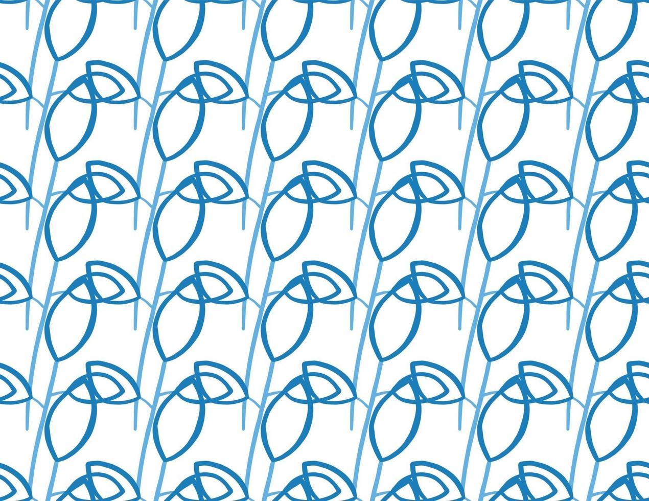 Vector texture background, seamless pattern. Hand drawn, blue, white colors.