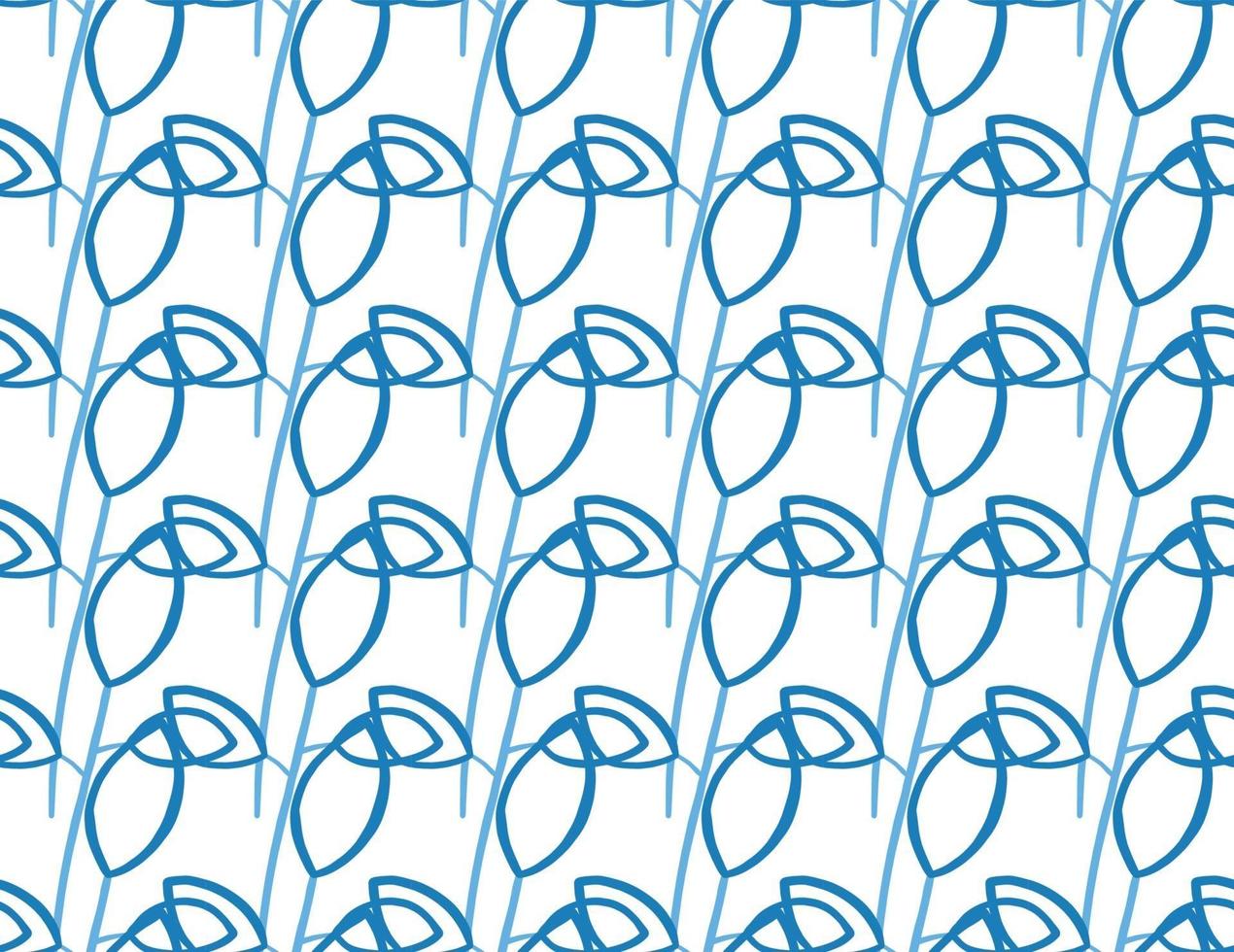 Vector texture background, seamless pattern. Hand drawn, blue, white colors.