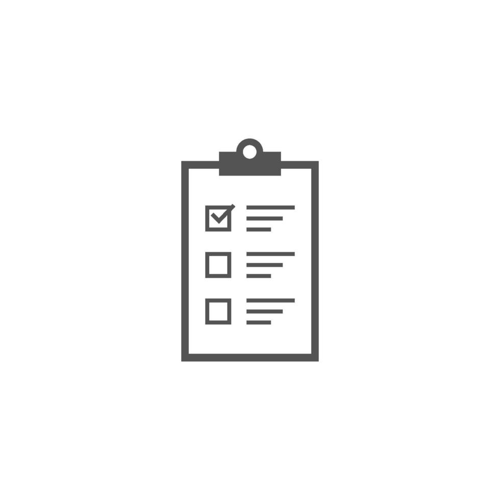 Document with check box vector illustration icon. Clipboard icon