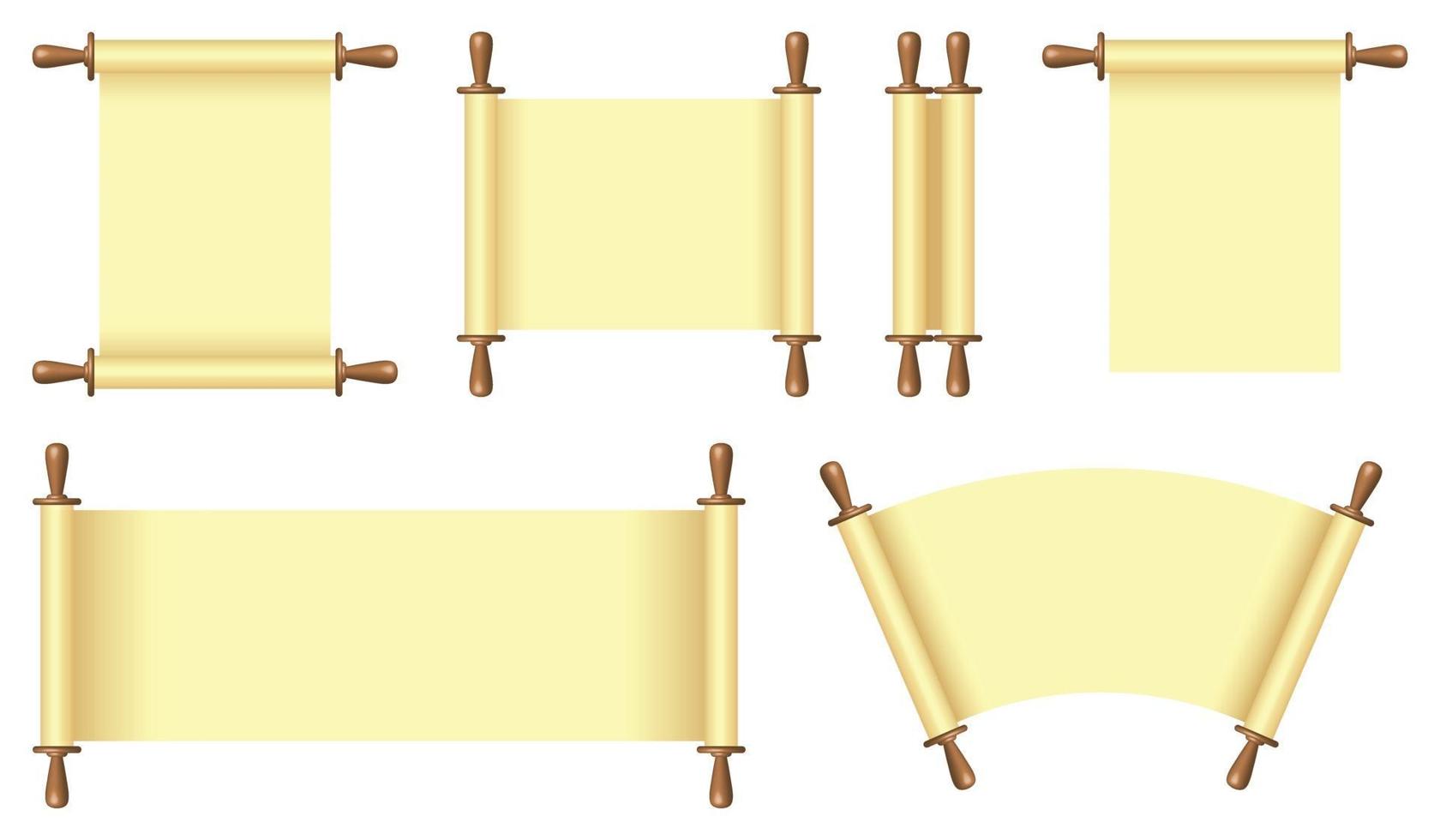 Ilustración de vector de desplazamiento de papel en blanco aislado en blanco