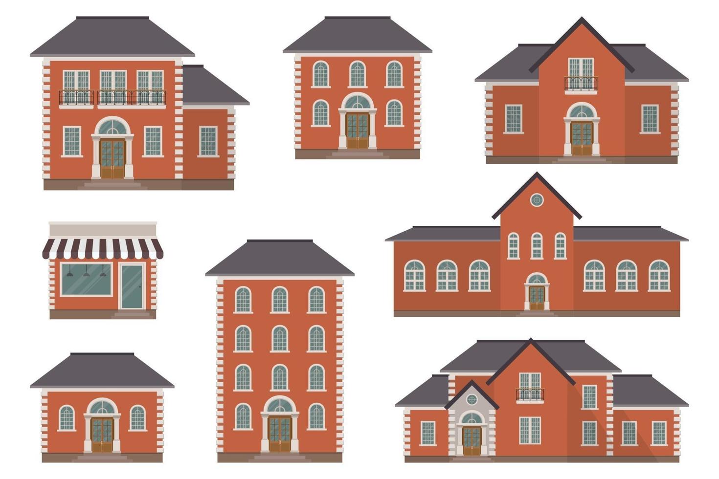 House building vector illustration isolated on white background