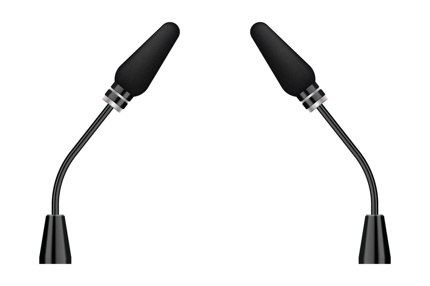 Realistic microphones vector illustration isolated on white