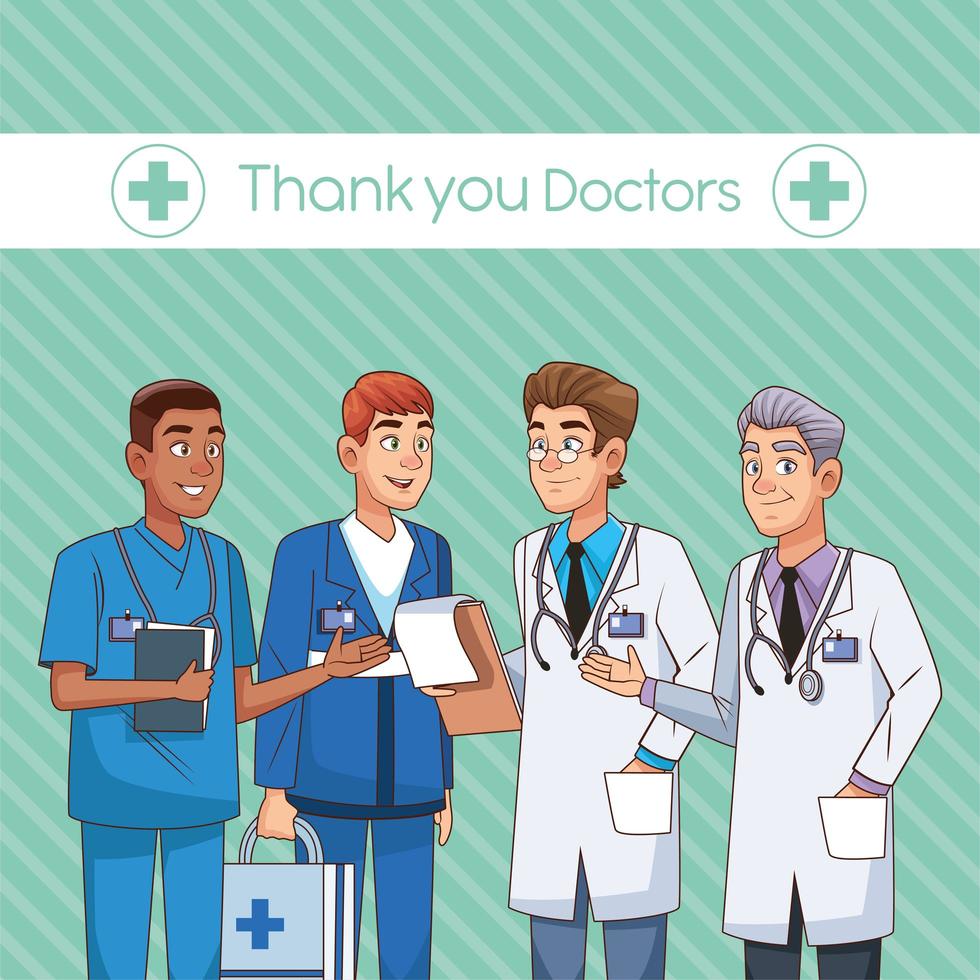 professional doctor characters vector