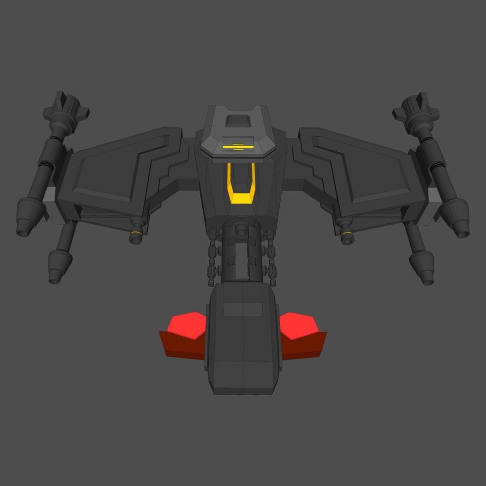 illustration of a retro Spaceship vector