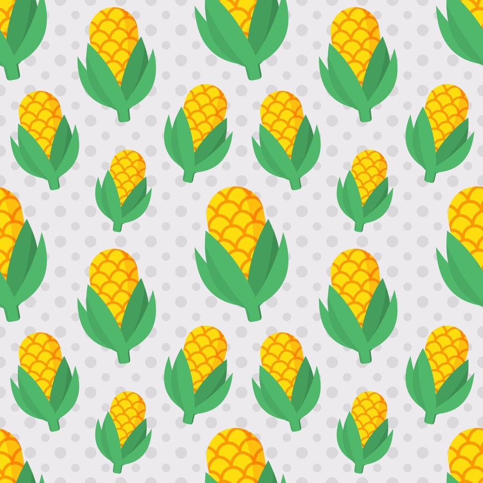 corn seamless pattern vector illustration in flat style