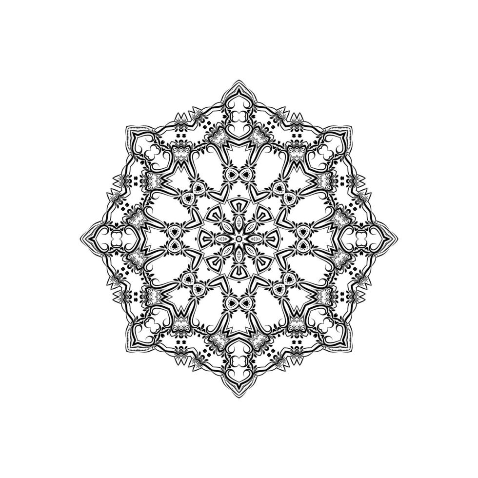 hermoso diseño mandala fondo aislado vector