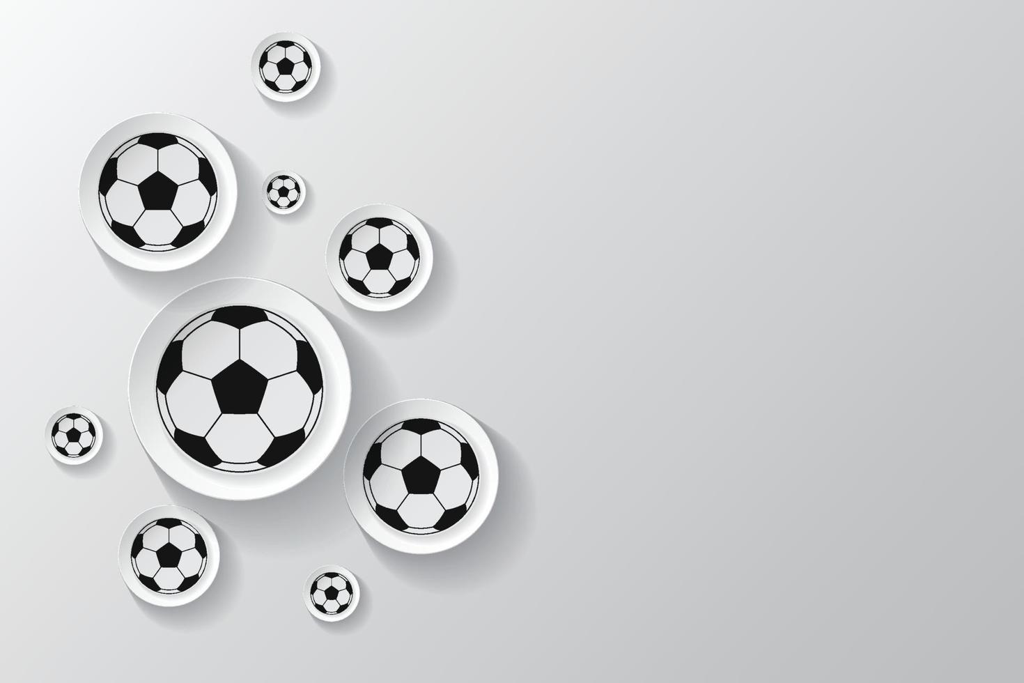 Soccer ball with soccer field pattern background vector
