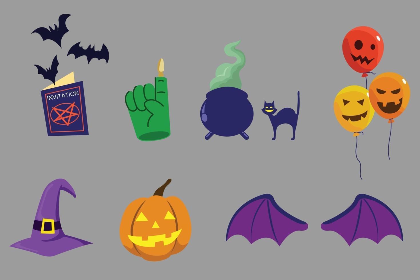 cosas de fiesta para halloween vector