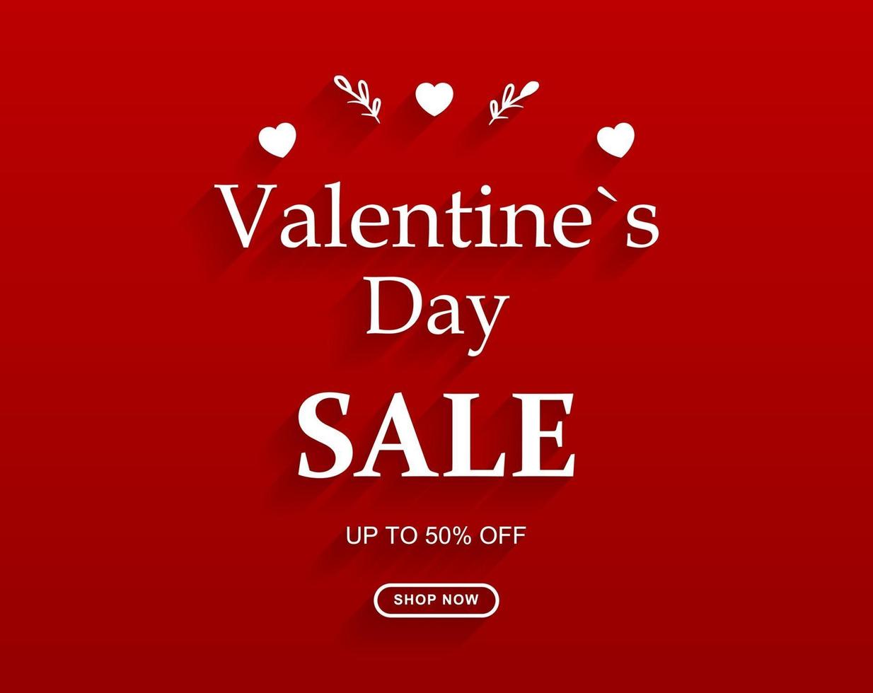 Valentines Day sale banner vector