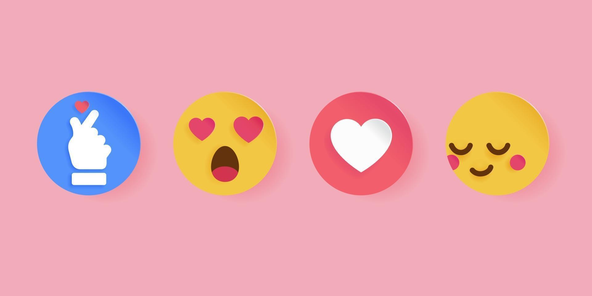 Valentine's social icon for love concept vector