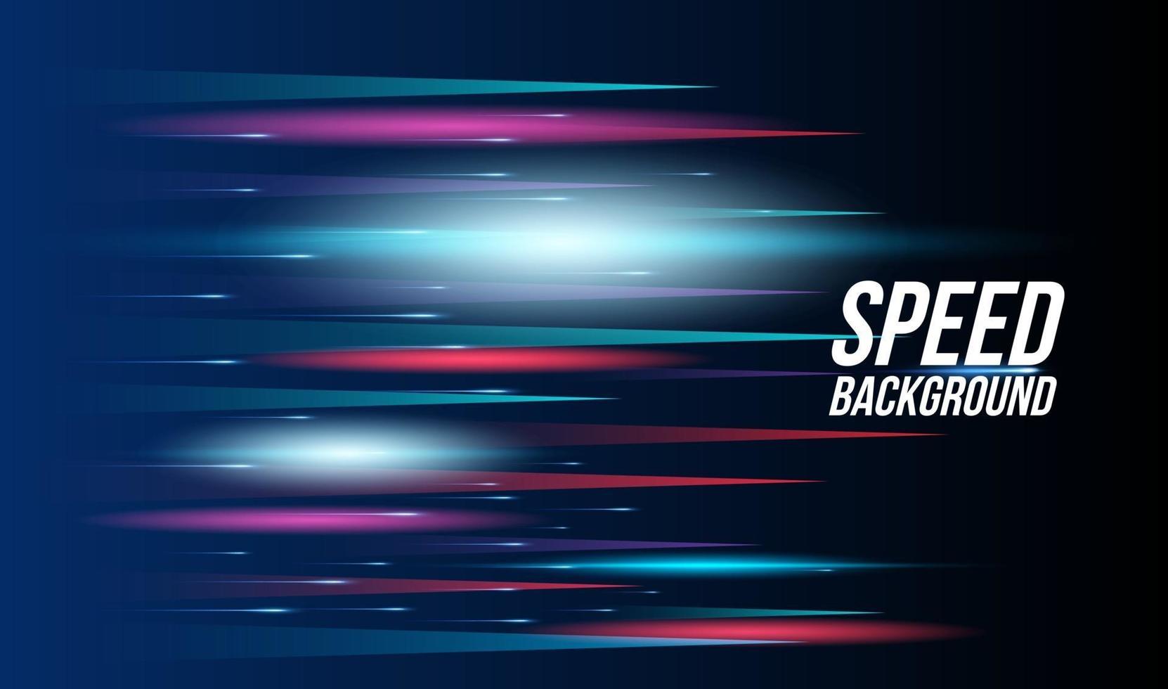 Abstract background technology high speed racing for sports of long exposure light on black vector