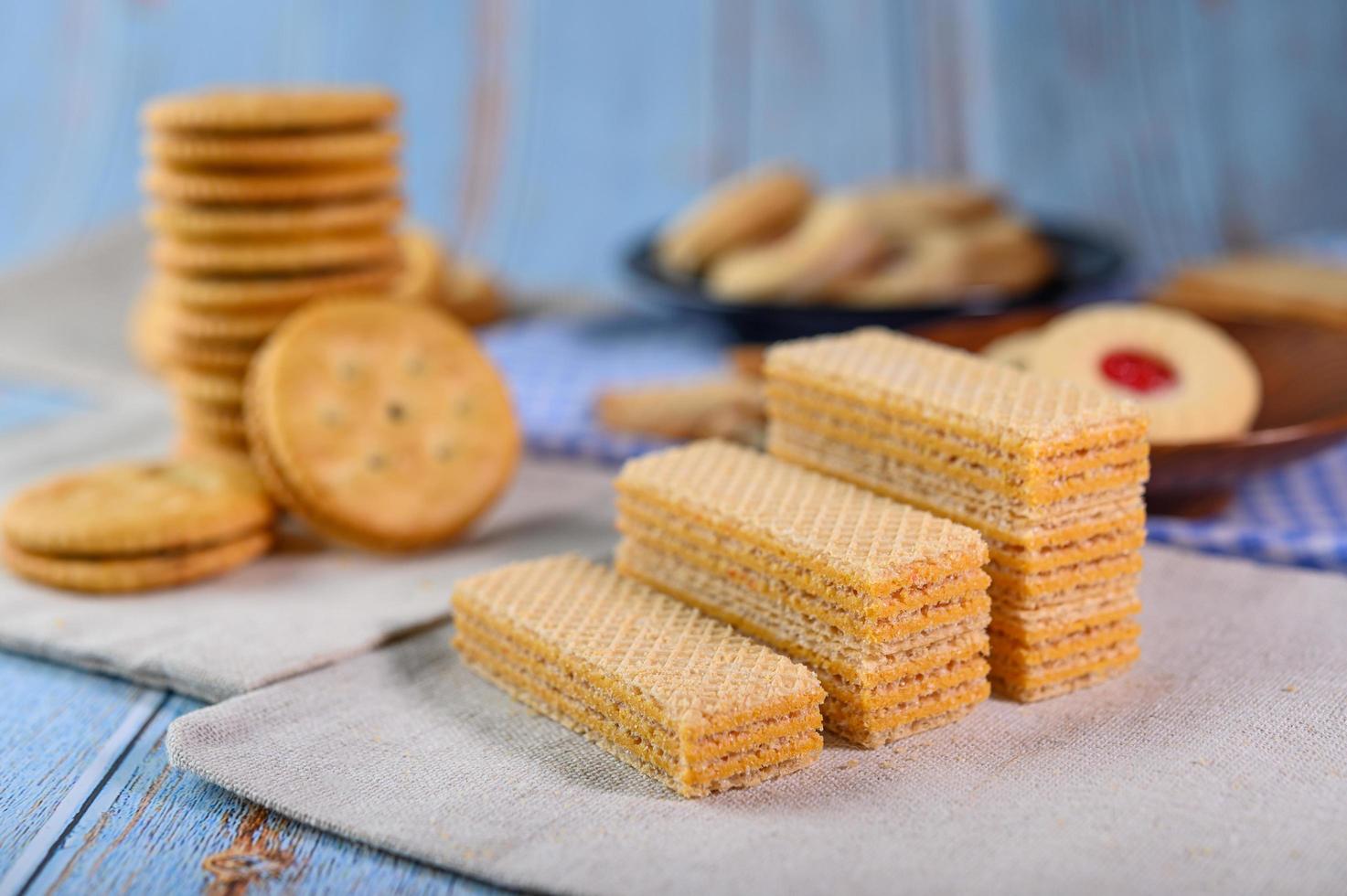 galletas dispuestas en un paño foto