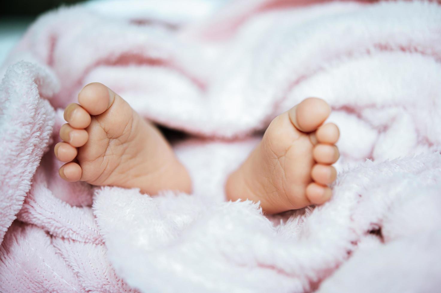 Newborn baby feet photo