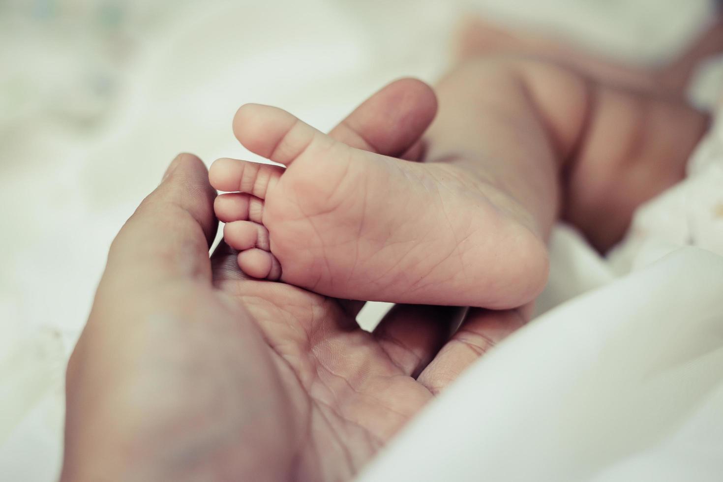 New born baby close-up photo