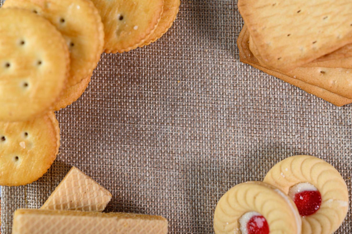 galletas dispuestas en un paño foto