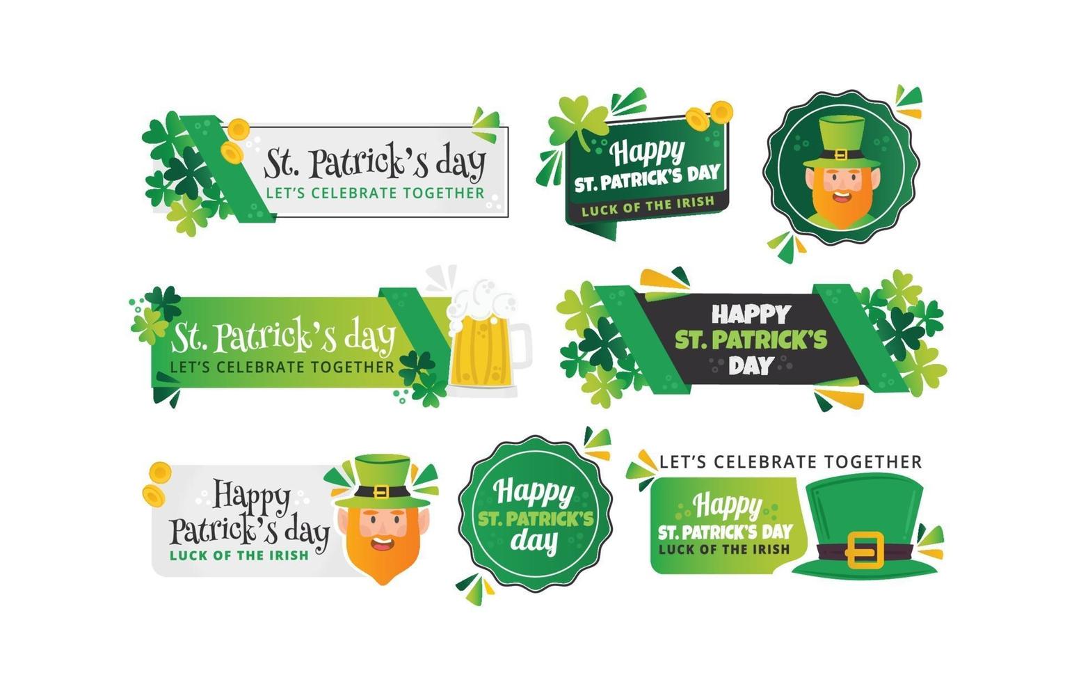 St. Patrick's Day Label Collection vector