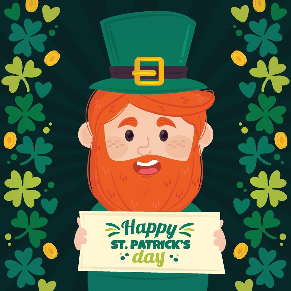 Cute Leprechaun Illustration vector