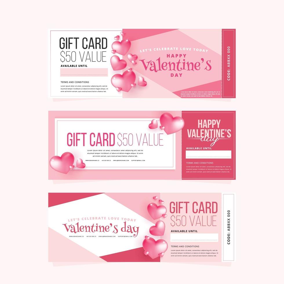 Valentine's Day Vouchers vector