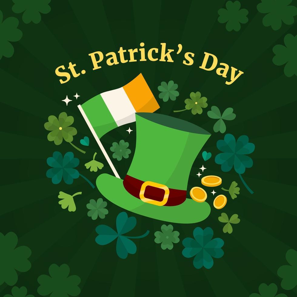 St. Patrick's Day Clover Shamrock Background vector