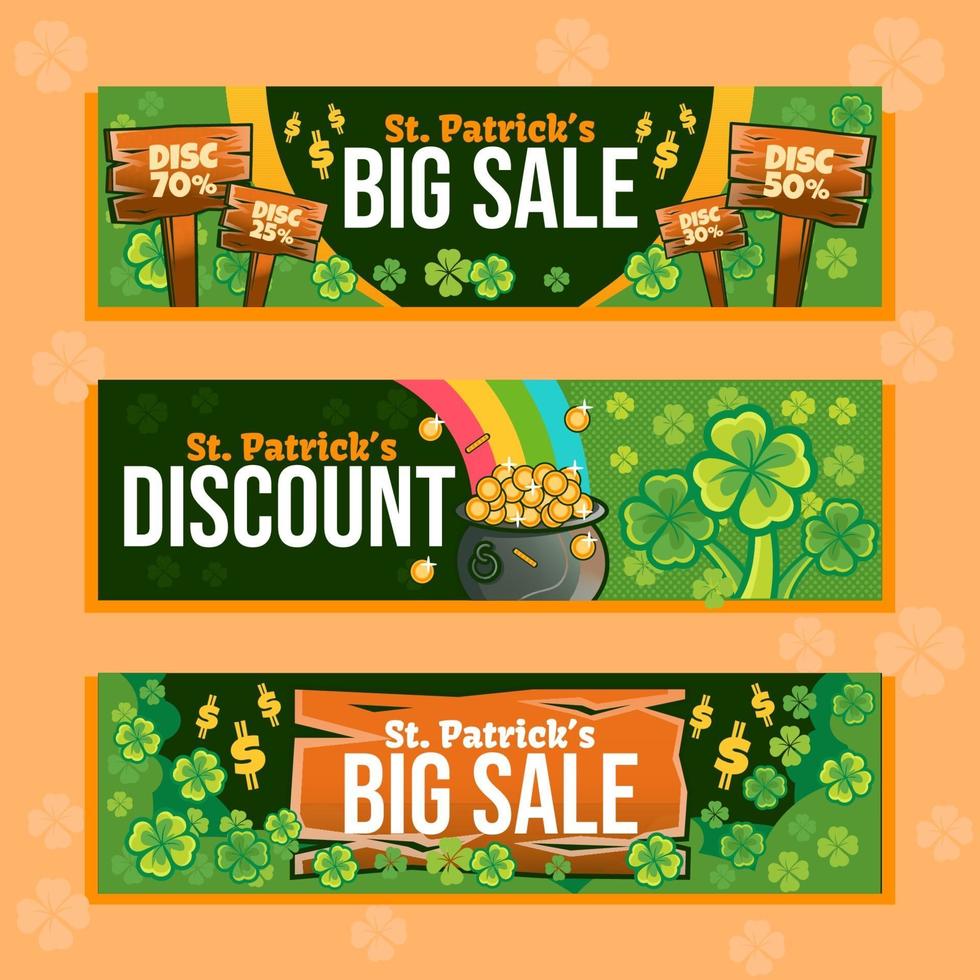 Big Sale Banner for St Patrick's Event vector