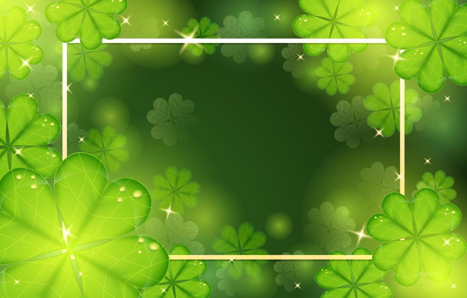 Shining Shamrock Leaf Background vector