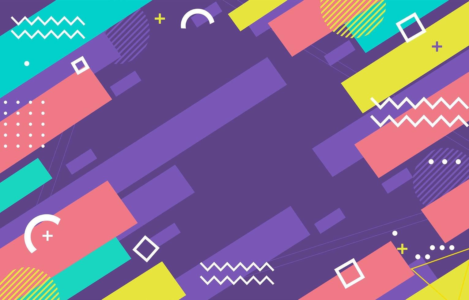 Playful Flat Geometric Background vector