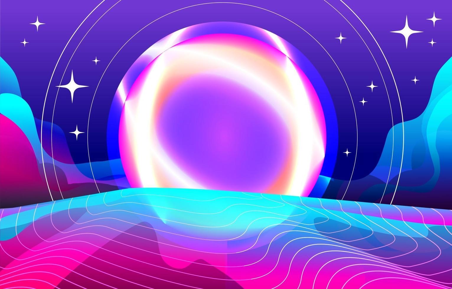 Retro Futurism Halogen Background vector