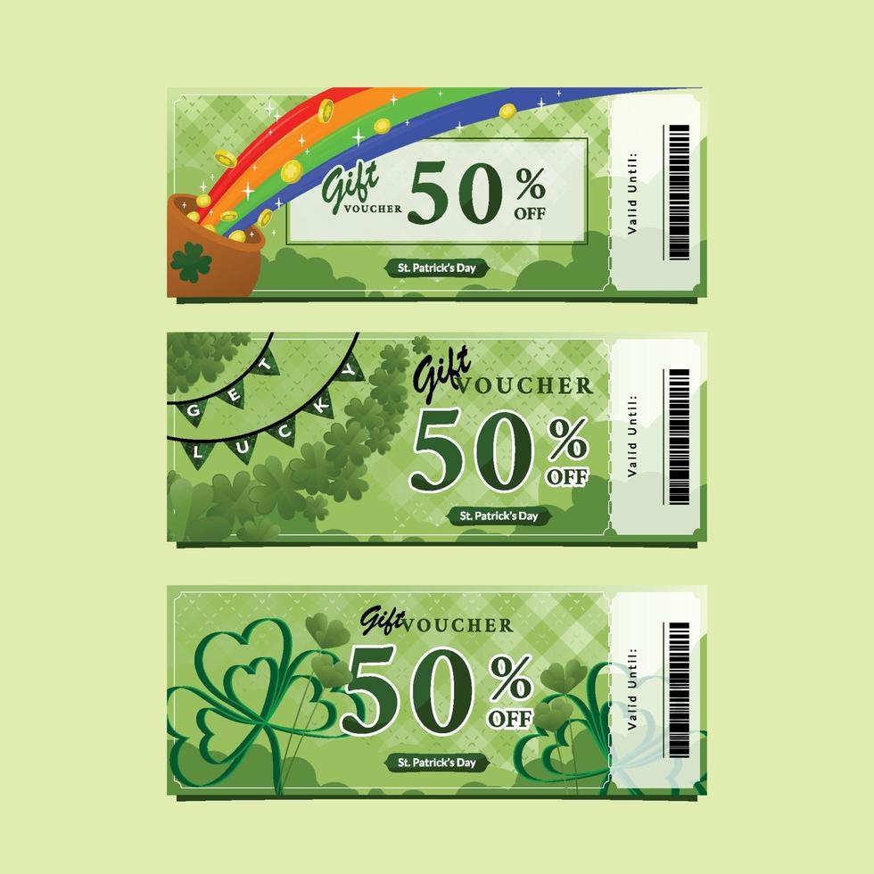 St. Patrick's Day Voucher vector