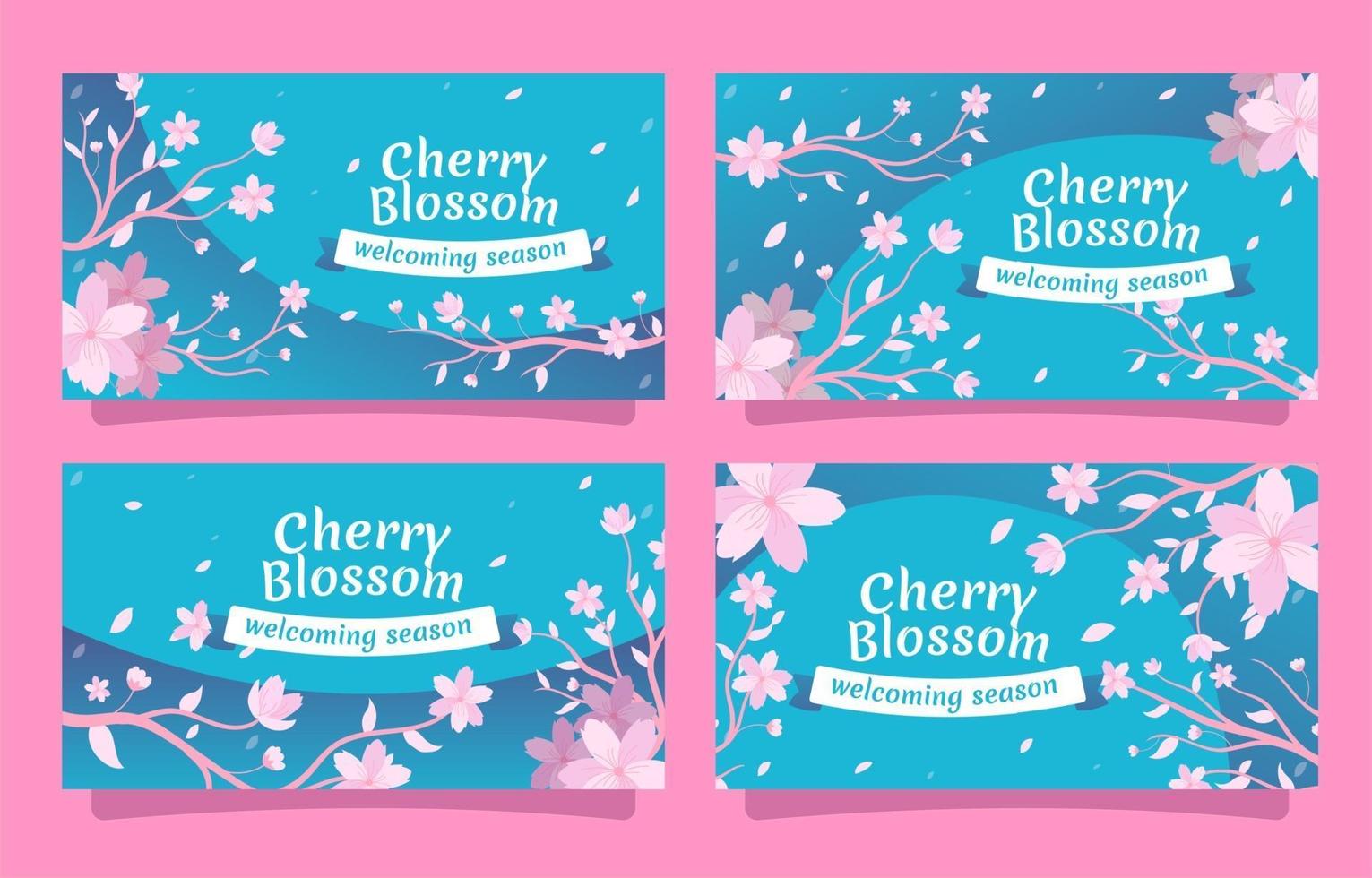 Cherry Blossom Card vector