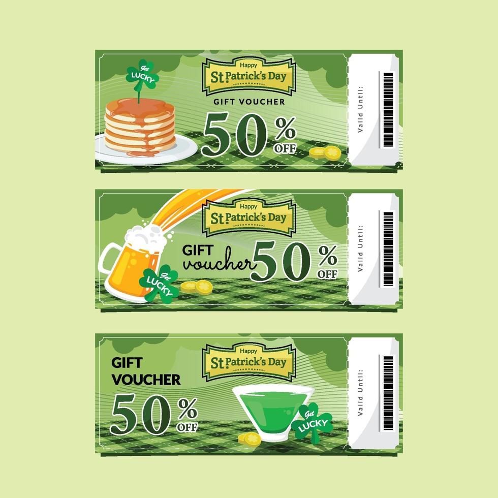 St. Patrick's Day Voucher vector