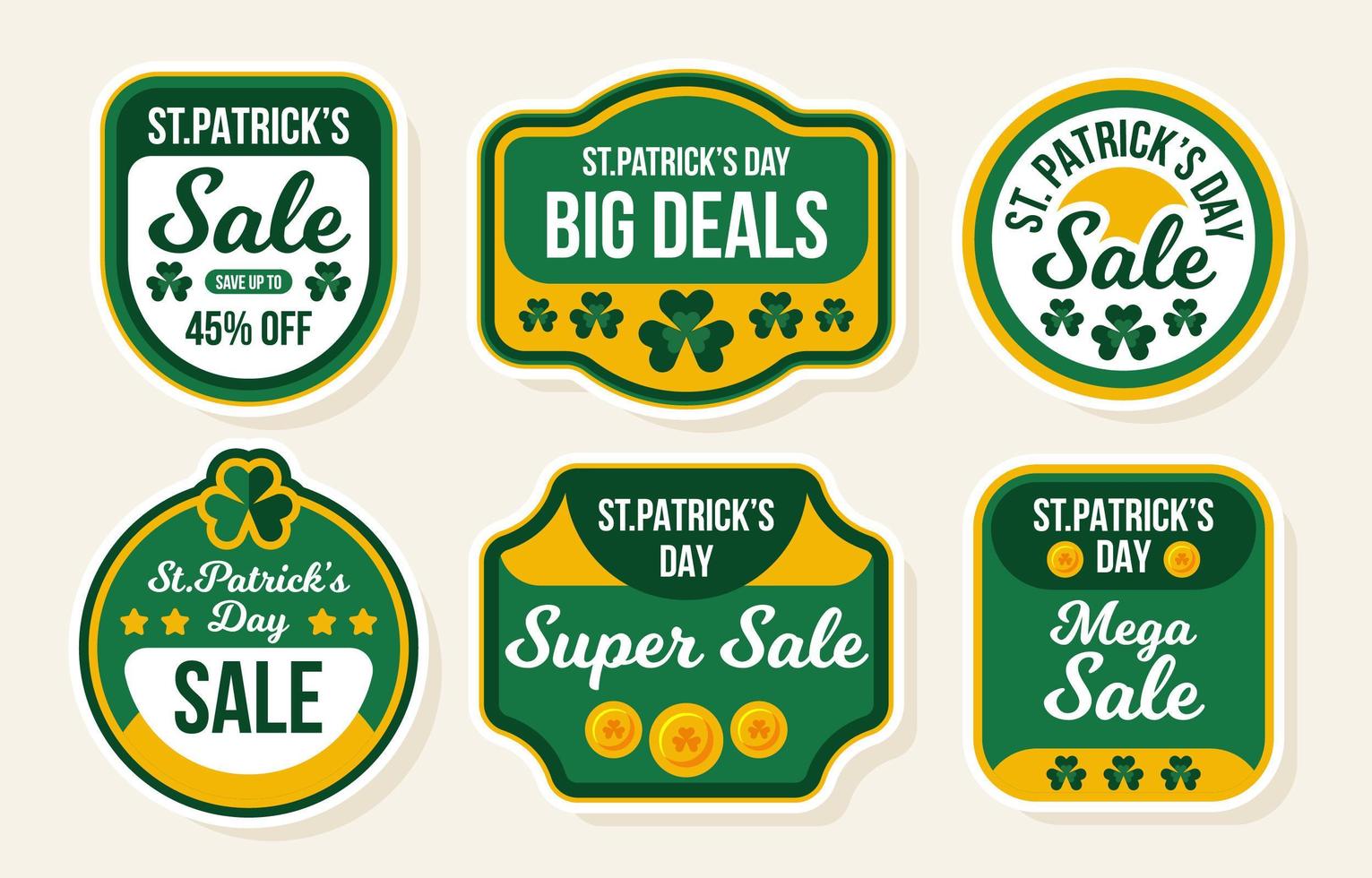 St. Patricks Day Sale Label vector