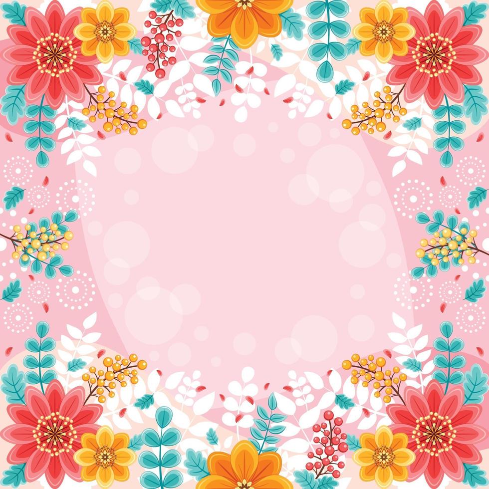 Colourful and Beautiful Spring Floral Background vector