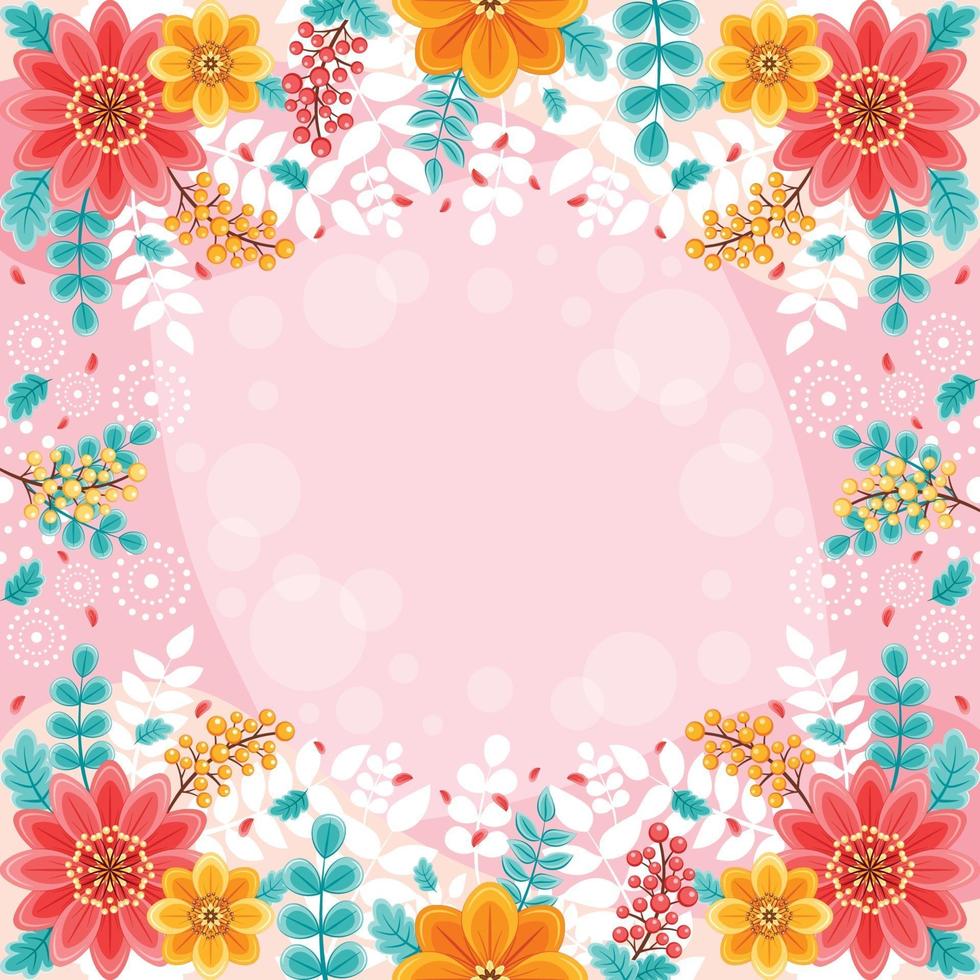 Colourful and Beautiful Spring Floral Background vector