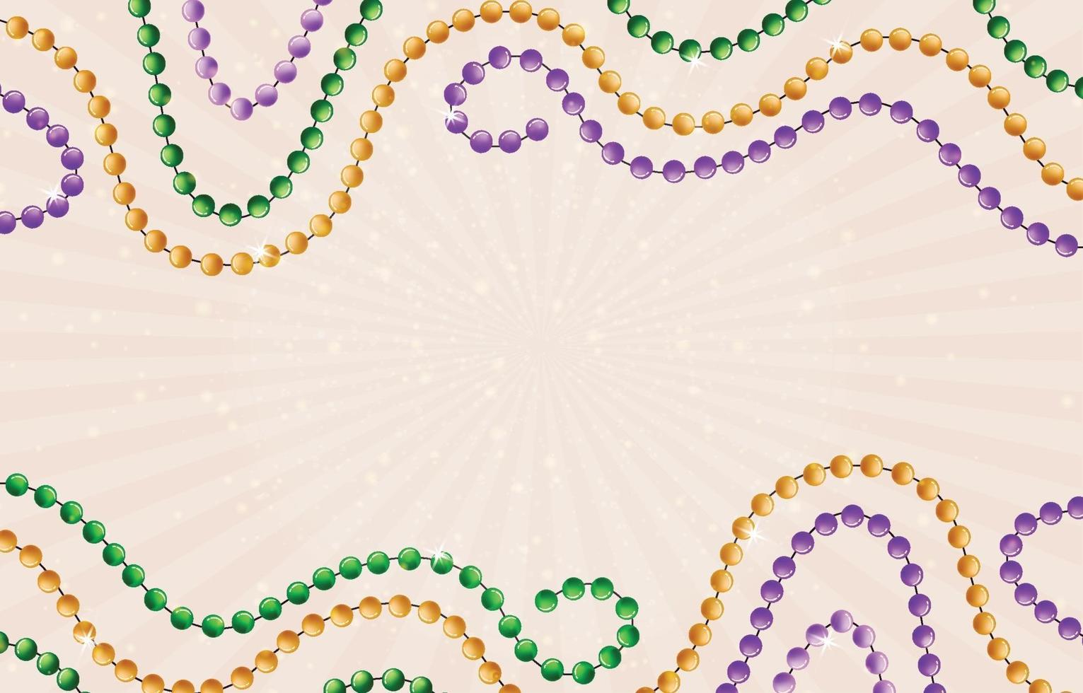 fondo de cuentas tradicionales de mardi gras vector