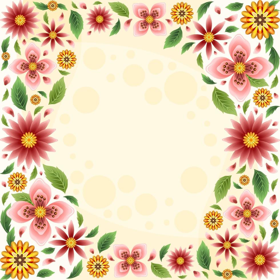 Colorful and Beautiful Spring Floral Background vector