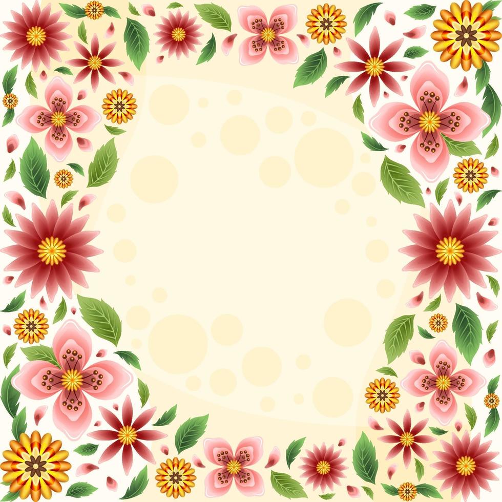 Colorful and Beautiful Spring Floral Background vector