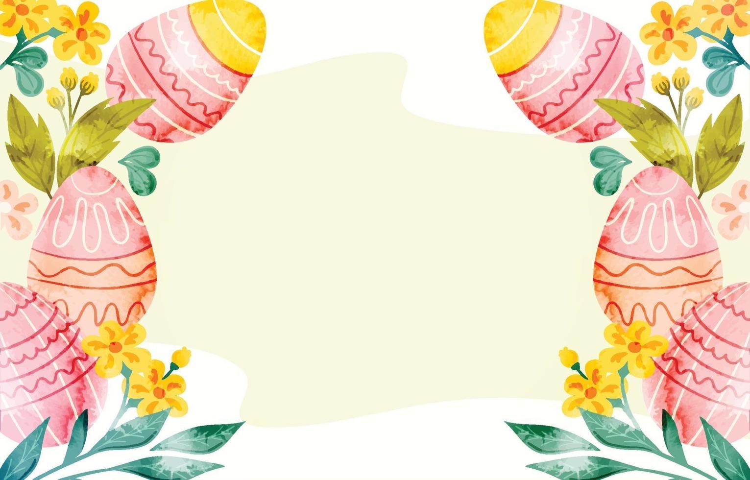 Watercolor Easter Eggs Background vector