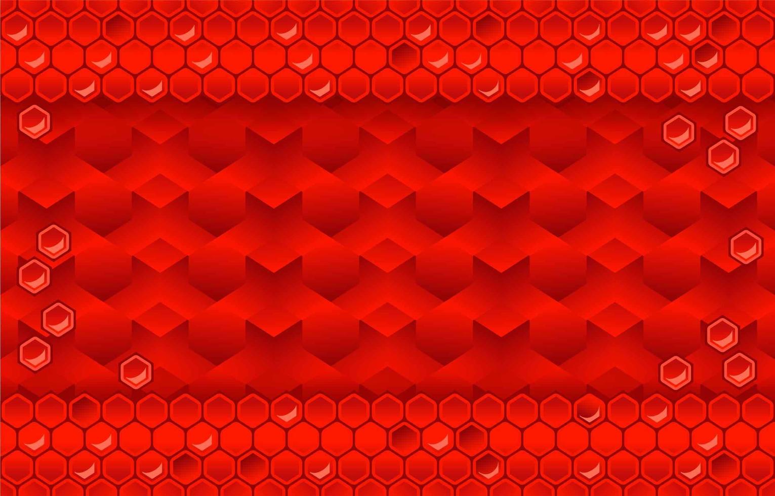 Red Background With Honeycomb vector