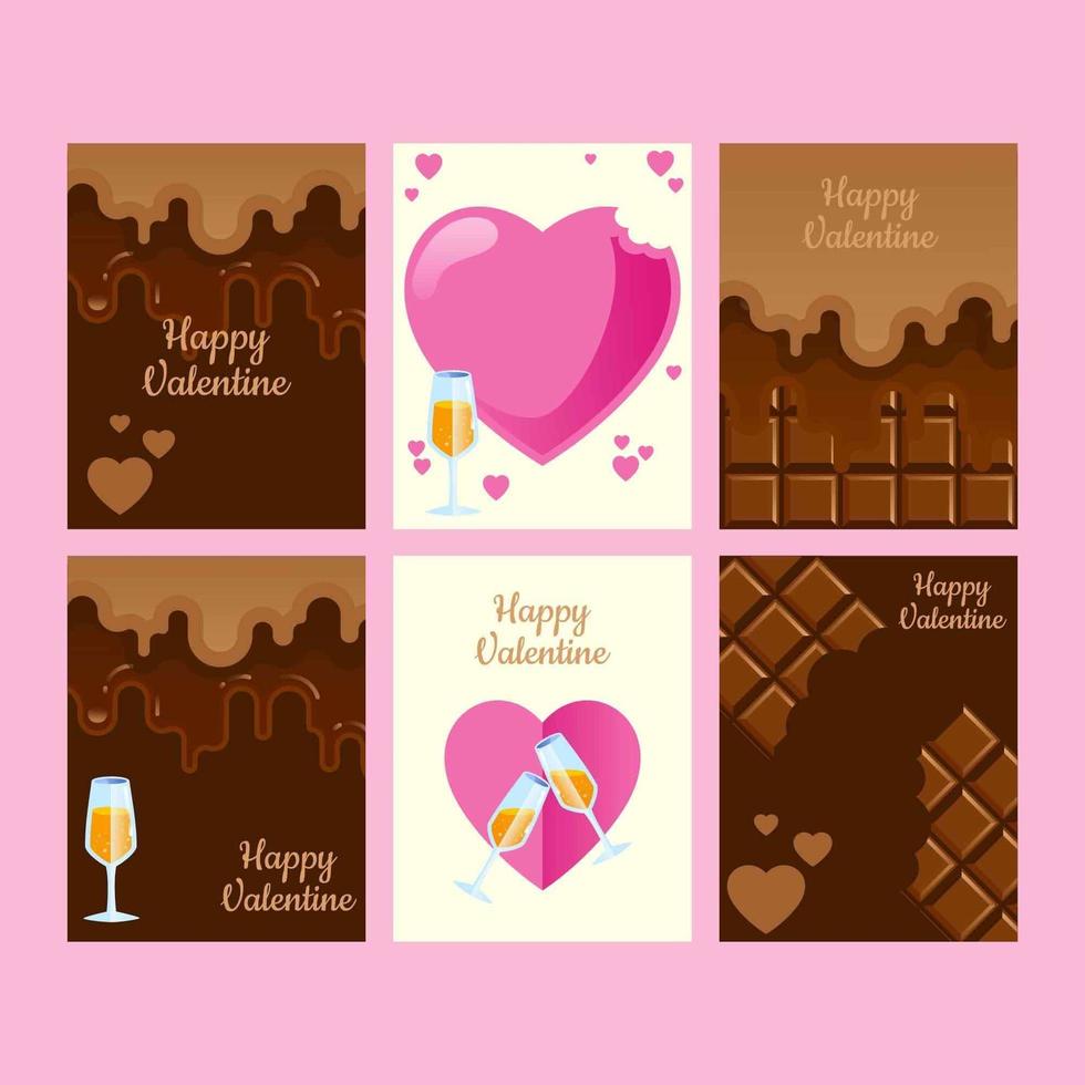 tarjeta de chocolate de San Valentín vector