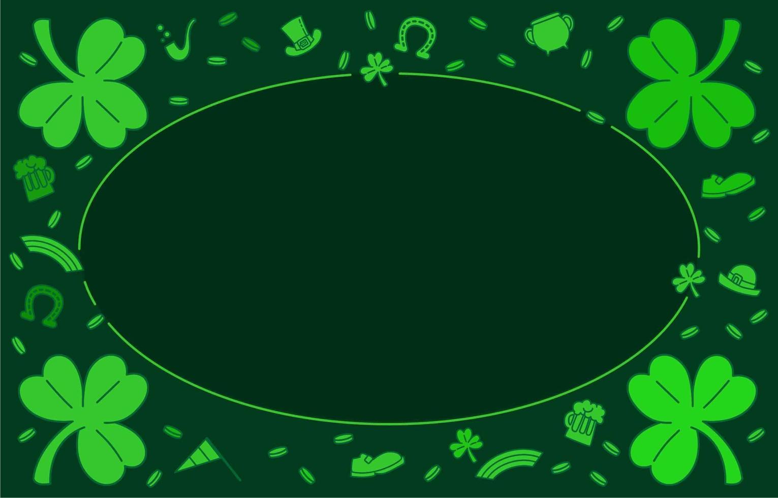 trébol verde de fondo vector