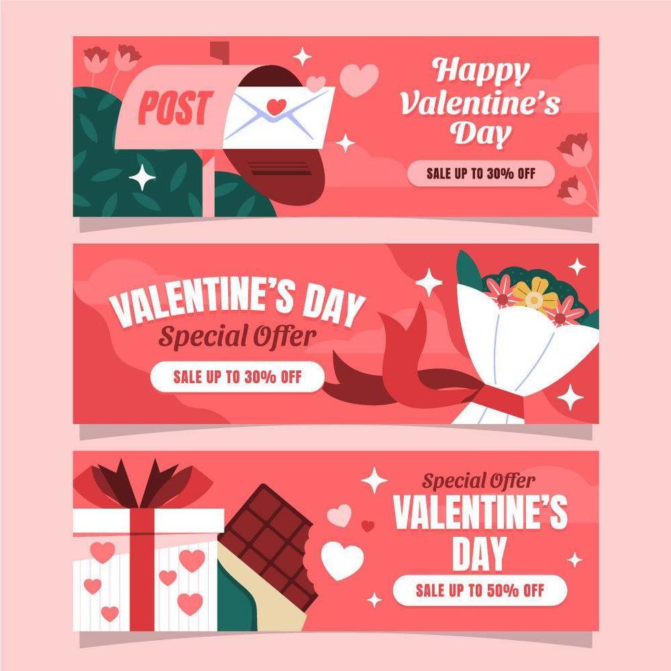 Valentine Sale Banner vector