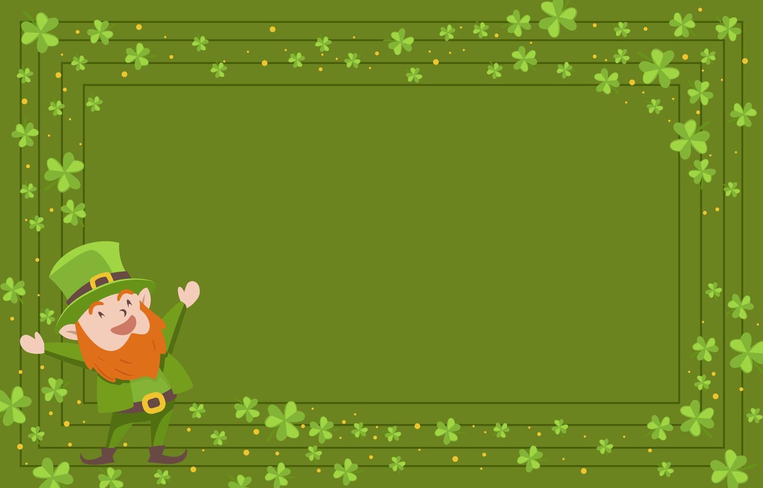 St. Patrick's Day Leprechaun Background vector