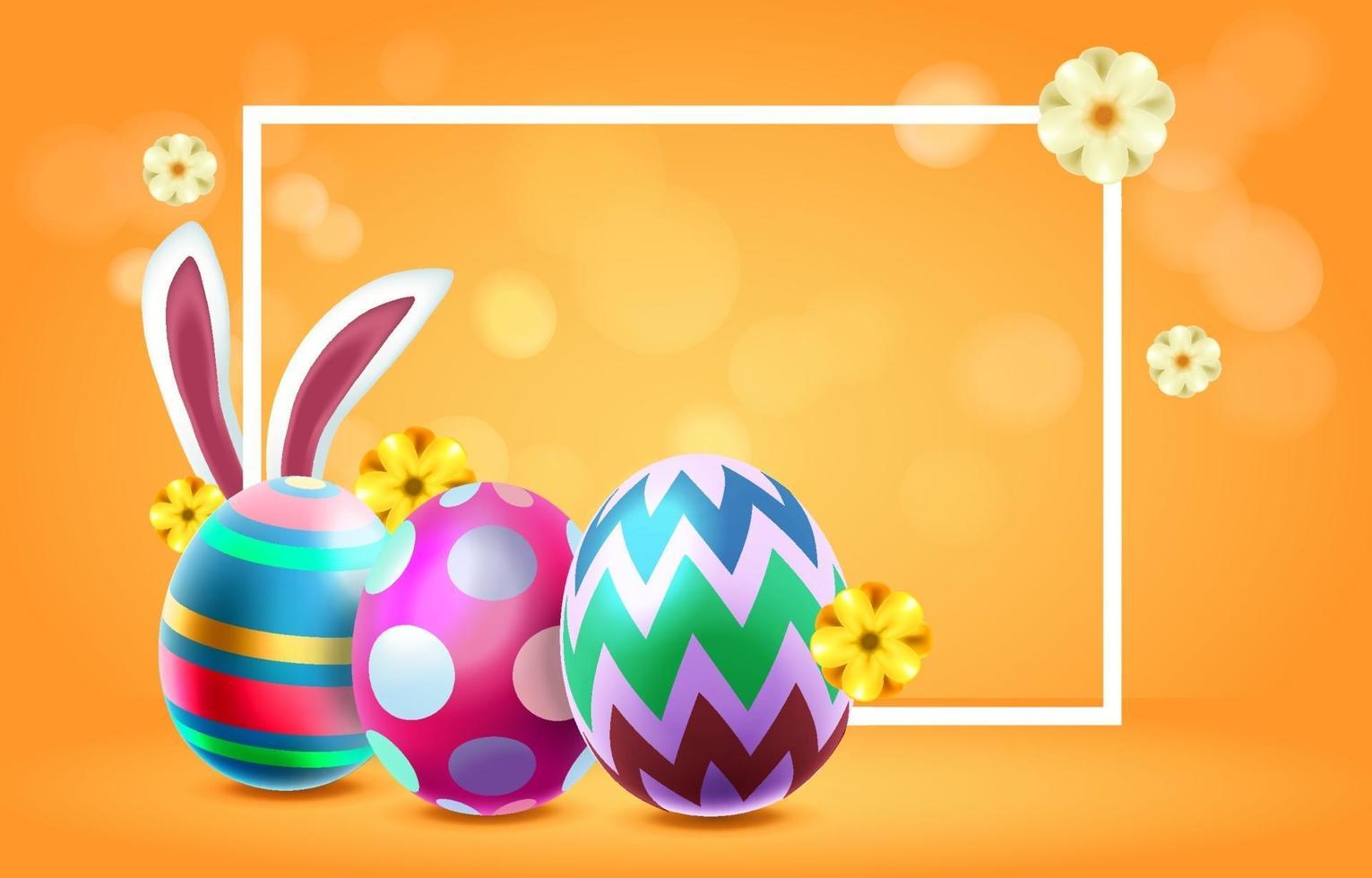 Realistic Easter Egg Background vector