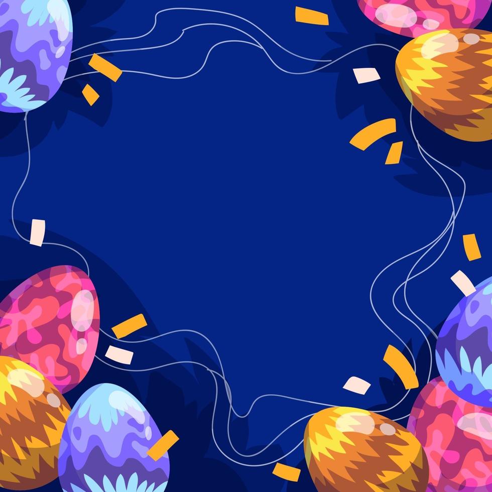 Easter Egg Confetti Background vector