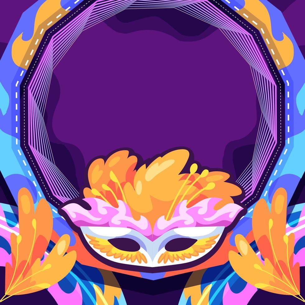 fondo del festival de la máscara de mardi gras vector