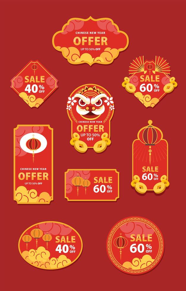 Lion Dance With Chinese Ornament vector