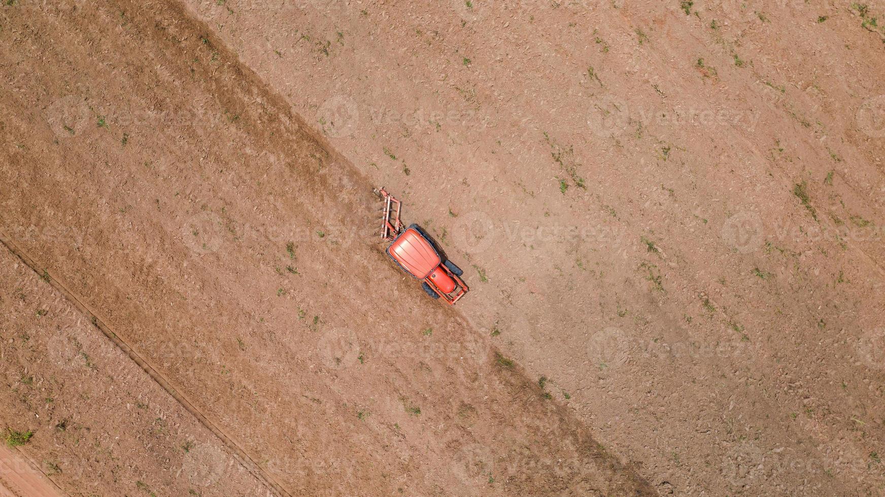 vista aerea de un tractor foto