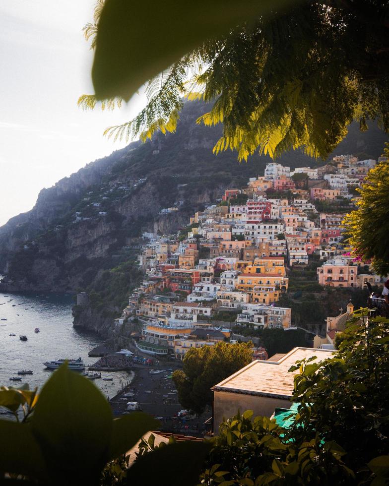 la costa de amalfi, positano en italia foto