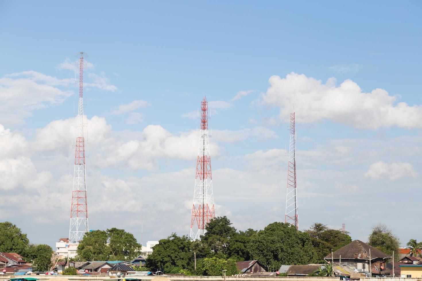 Telecommunication towers in Thailand photo